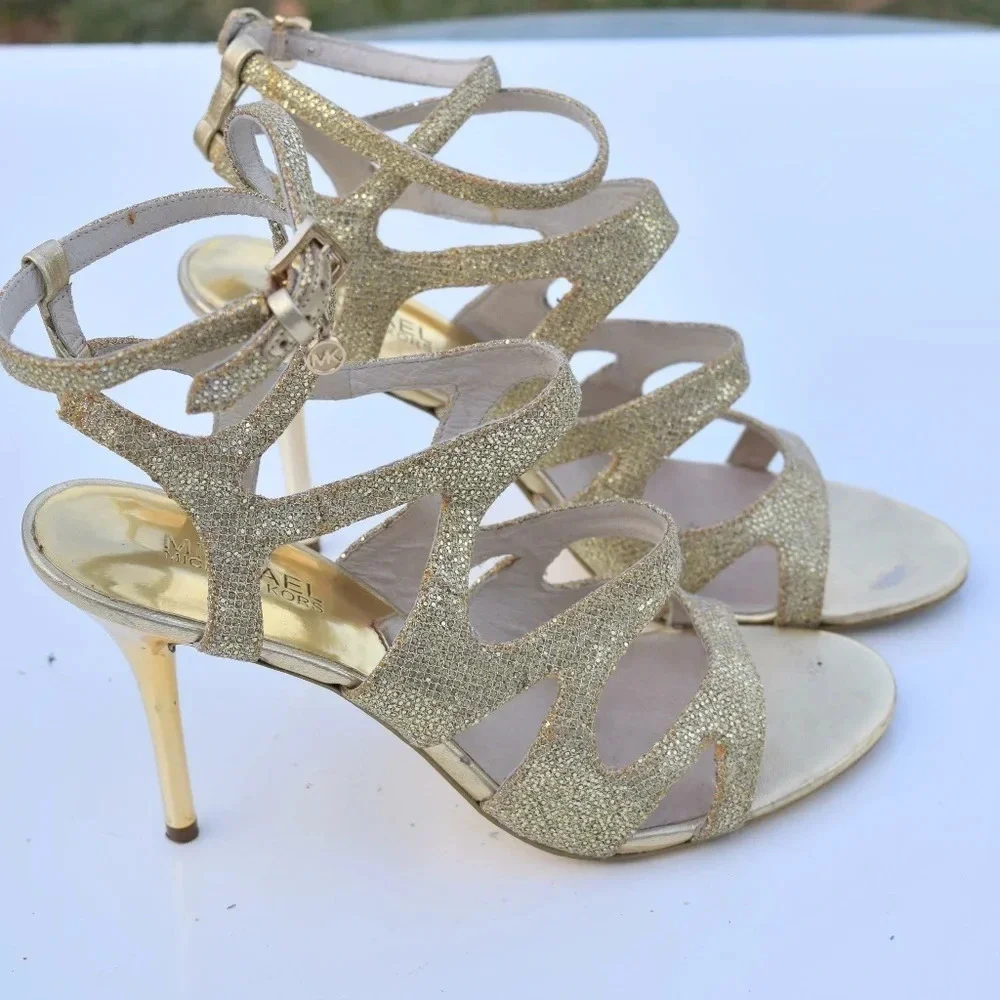 Michael Kors glitter heeled sandals